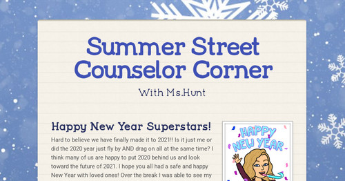 Summer Street Counselor Corner