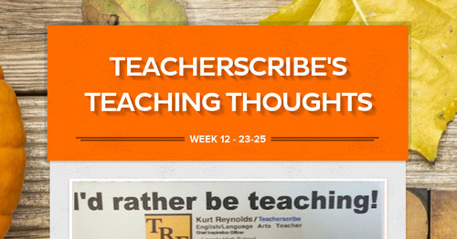 Teacherscribe's Teaching Thoughts