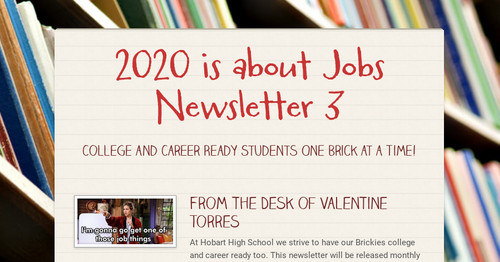 2020 is about Jobs Newsletter 3