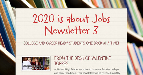 2020 is about Jobs  Newsletter 3