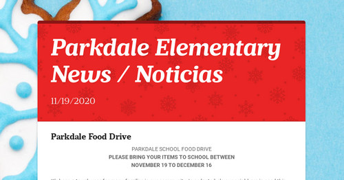 Parkdale Elementary News / Noticias