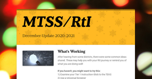 MTSS/RtI