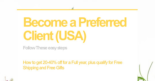Become a Preferred Client (USA)