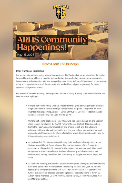 ARHS Community Happenings!