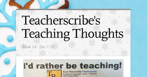 Teacherscribe's Teaching Thoughts