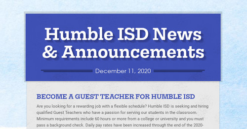 Humble ISD News & Announcements