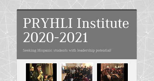 PRYHLI Institute 2020-2021