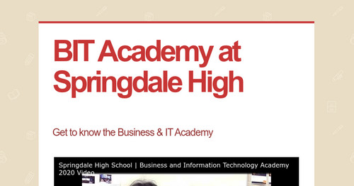 BIT Academy at Springdale High