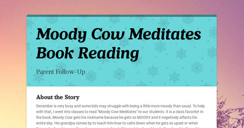 Moody Cow Meditates Book Reading