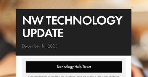 NW TECHNOLOGY UPDATE
