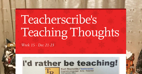 Teacherscribe's Teaching Thoughts