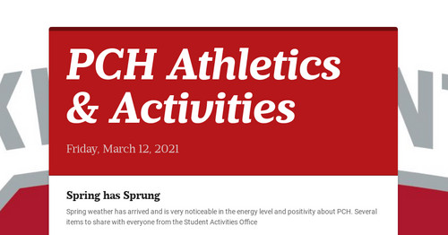 PCH Athletics & Activities