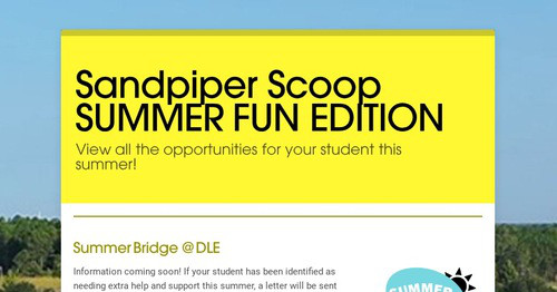 Sandpiper Scoop SUMMER FUN EDITION