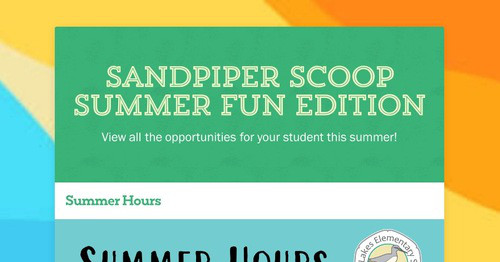 Sandpiper Scoop SUMMER FUN EDITION
