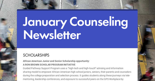January Counseling Newsletter