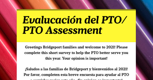 Evalucación del PTO/ PTO Assessment