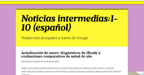 Noticias intermedias:1-10 (español)