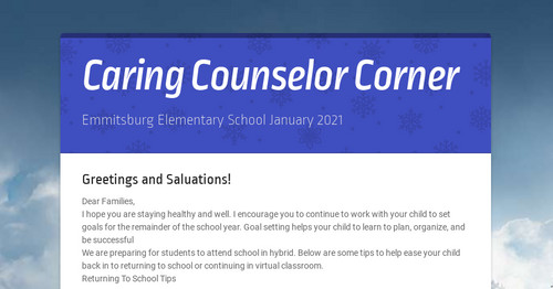 Caring Counselor Corner