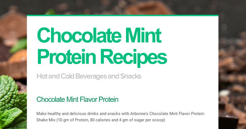 Chocolate Mint Protein Recipes