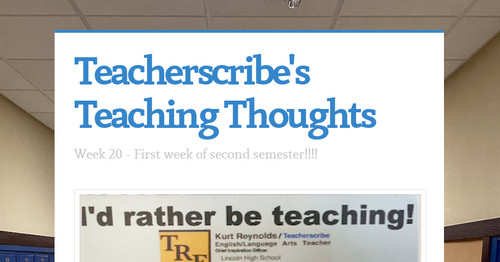 Teacherscribe's Teaching Thoughts