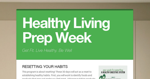 Healthy Living Prep Week