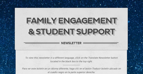 Family Engagement & Student Support