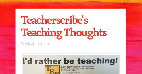 Teacherscribe's Teaching Thoughts