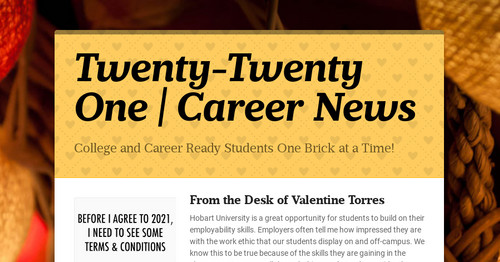 Twenty-Twenty One | Career News