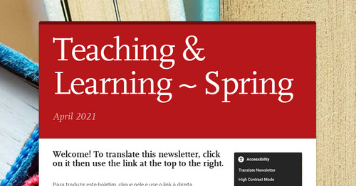 Teaching & Learning ~ Spring
