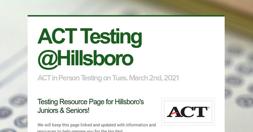 ACT Testing @Hillsboro