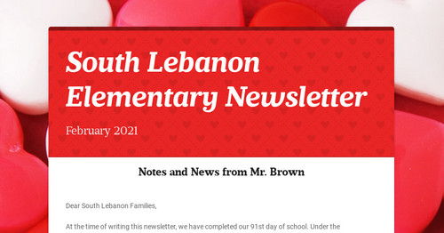 South Lebanon Elementary Newsletter