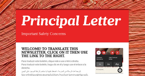 Principal Letter
