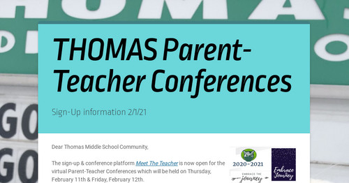 THOMAS Parent-Teacher Conferences