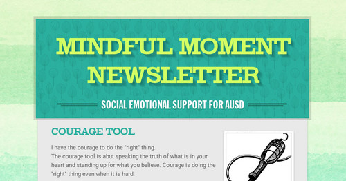 Mindful Moment Newsletter