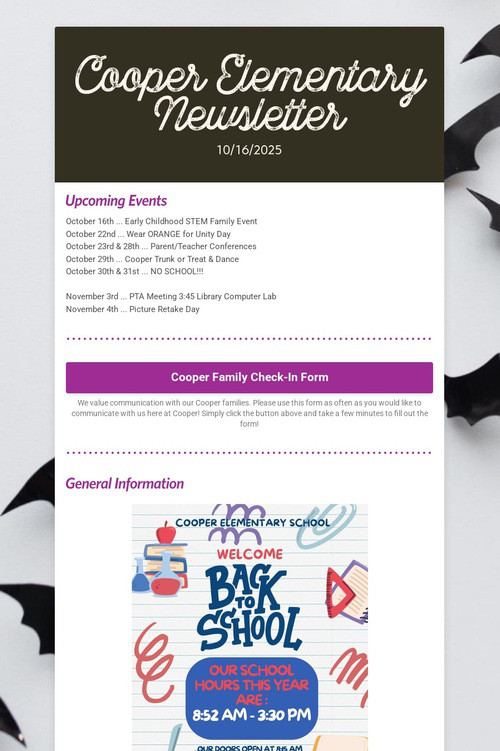 Cooper Elementary Newsletter