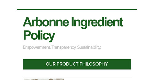 Arbonne Ingredient Policy