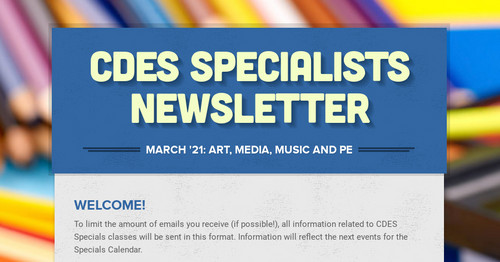 CDES Specialists Newsletter