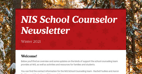 NIS School Counselor Newsletter