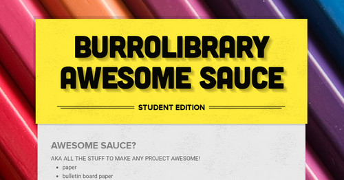 Burrolibrary Awesome Sauce