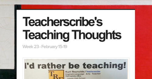 Teacherscribe's Teaching Thoughts