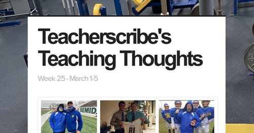 Teacherscribe's Teaching Thoughts