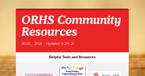 ORHS Community Resources