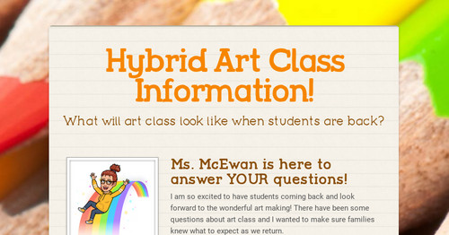 Hybrid Art Class Information!