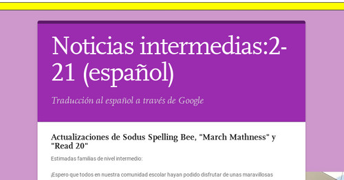 Noticias intermedias:2-21 (español)