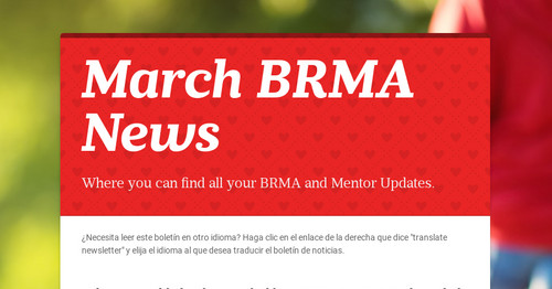 March BRMA News