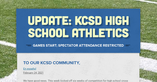 Update: KCSD high school athletics