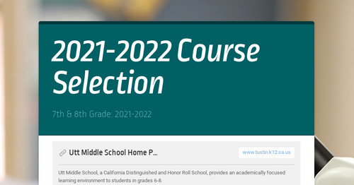 2021-2022 Course Selection