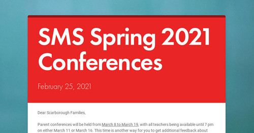 SMS Spring 2021 Conferences