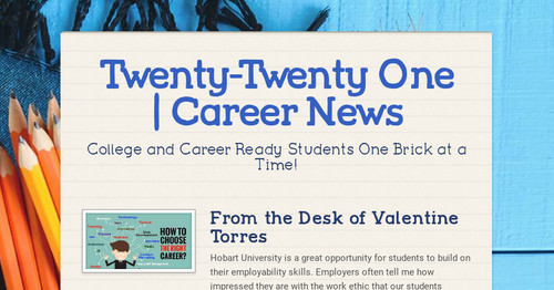 Twenty-Twenty One | Career News