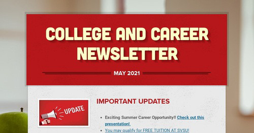 COLLEGE AND CAREER NEWSLETTER